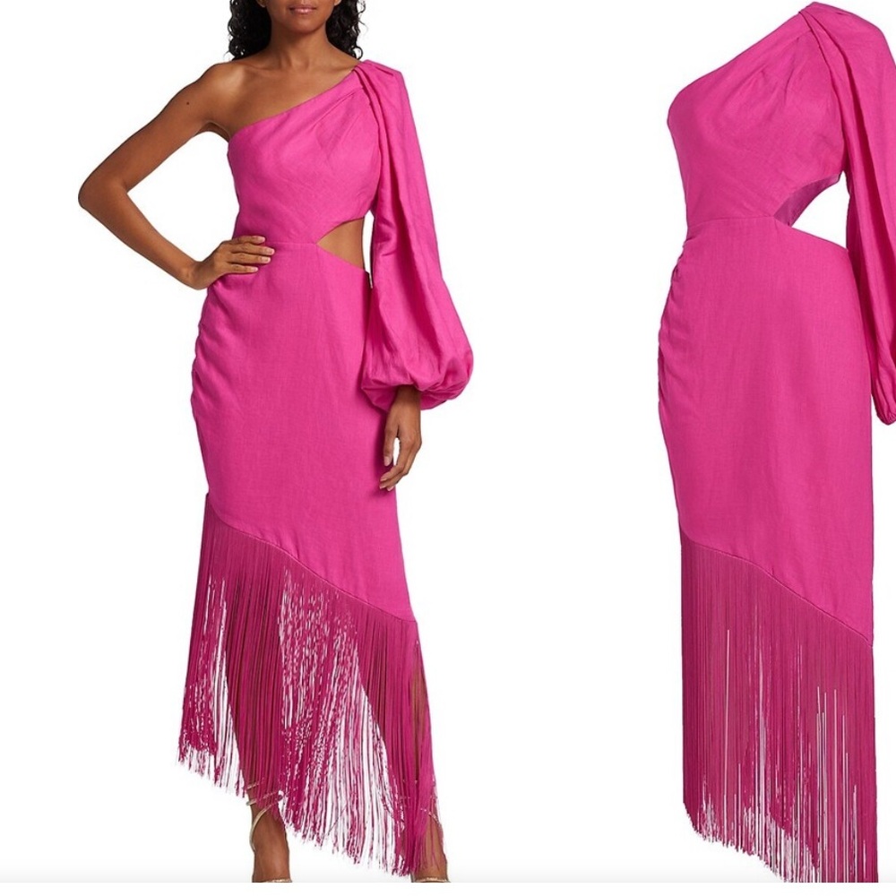 &OtherStories
Fringed One-Shoulder Midi Dress